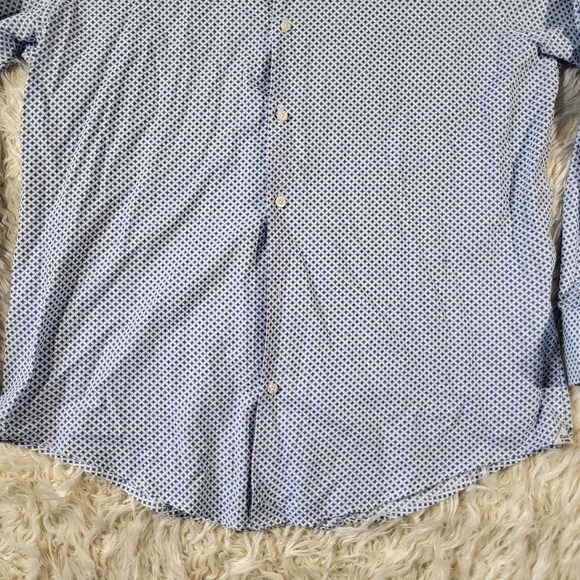 Sartoria Condotti Napoli Stylish Blue Patterned Men's Shirt Size XL - Picture 3 of 16